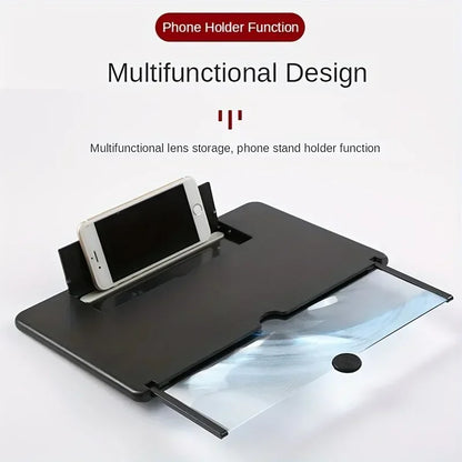 12/10 Inch HD Multi Functional Mobile Phone Screen Magnifier and Phone Holder Screen Video Amplifier Enlarged Screen Phone Stand